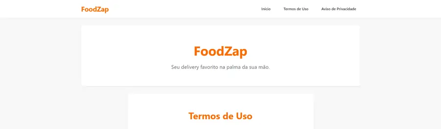 Exemplo visual do site do plano API